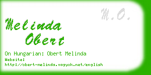 melinda obert business card